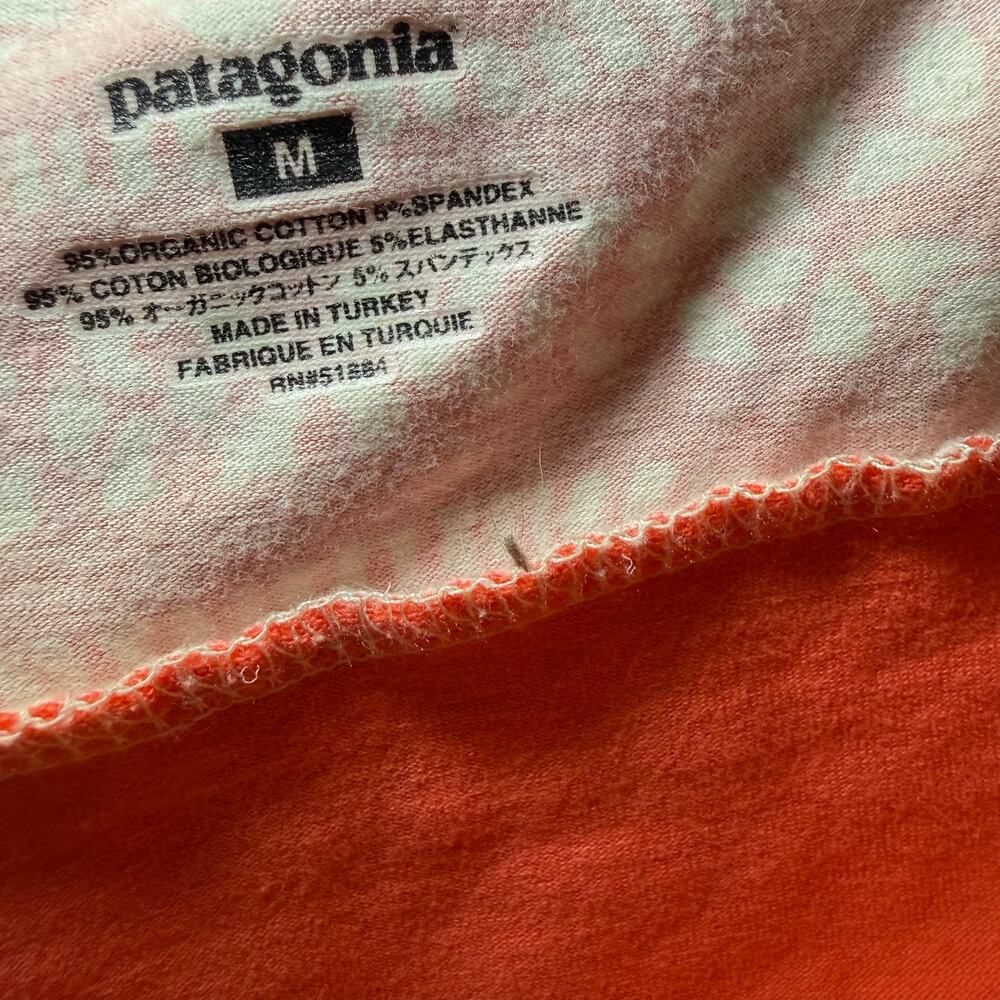 Patagonia Bandha Summer Sundress, Coral Pink Floral Geometric Print, Medium - Picture 8 of 9